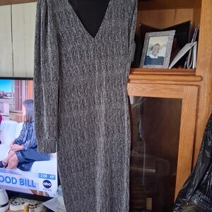 Elegant Black and Silver Women's Dress